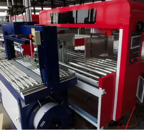 Corrugated Cardboard Carton Automatic PP Belt Strapping Bundling Box Packing Machine